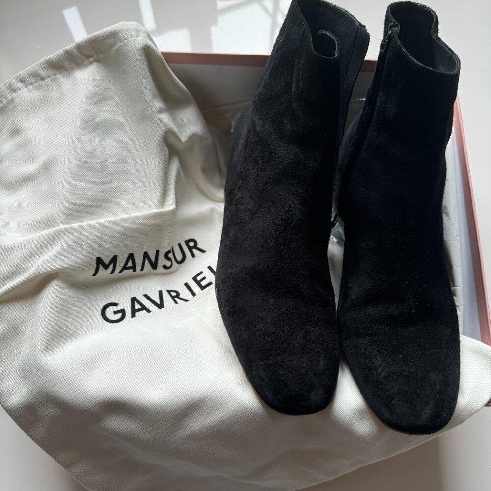 Mansur Gavriel Black Suede Ankle Boots EU Size 39